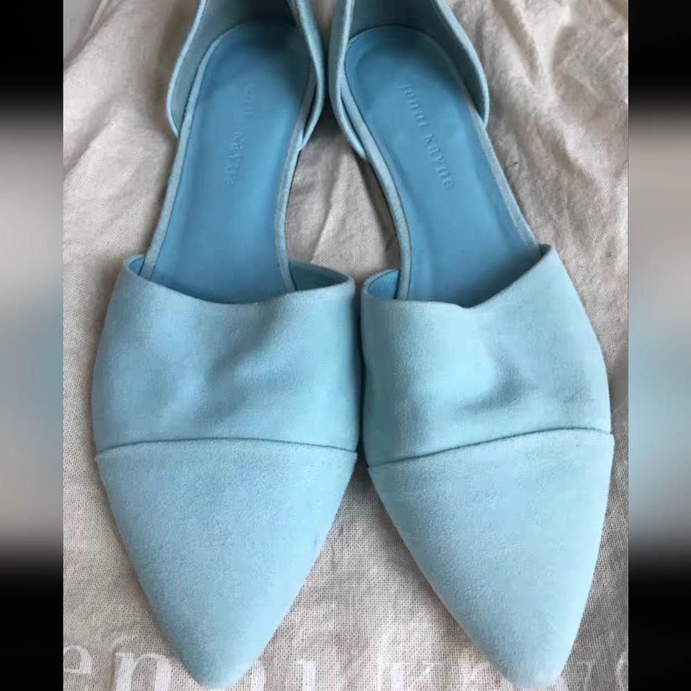 Jenni Kayne D'orsay baby blue flats like new